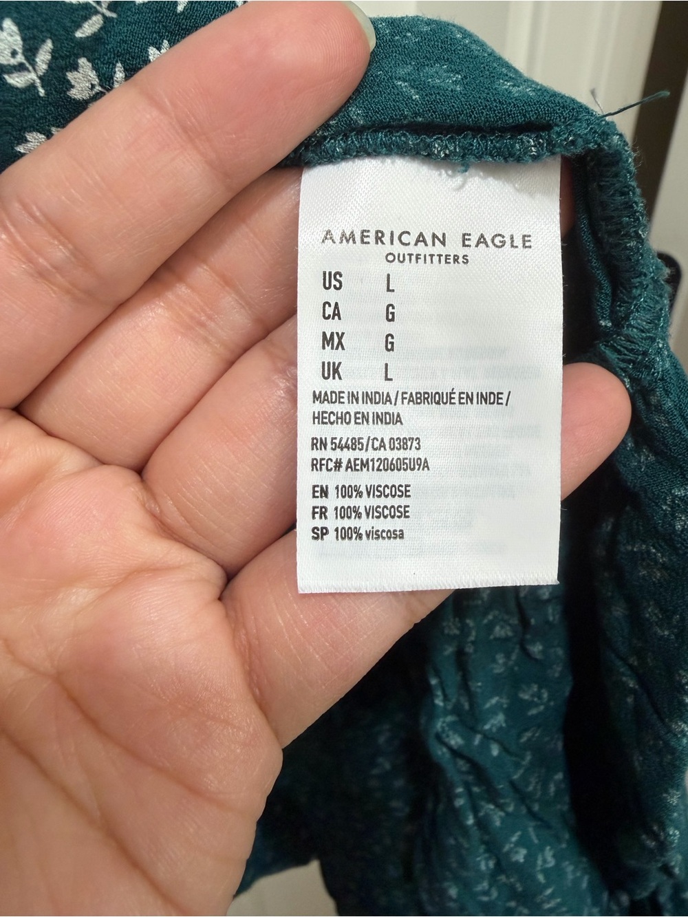 American Eagle Outfitters Teal Floral Dress - Picture 6 of 6